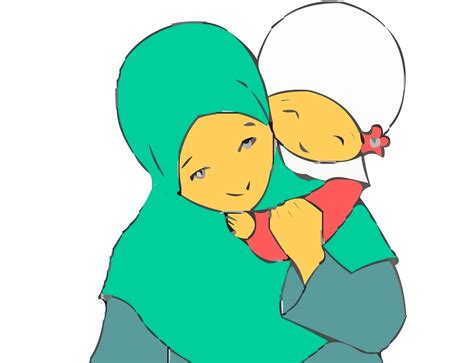 Ibu Hijab Kartun Kartun Gambar Kartun Gambar