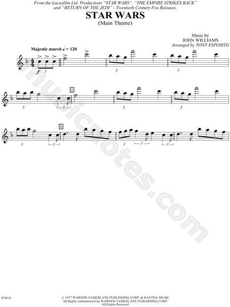 Star Wars Flute From Star Wars Sheet Music In F Major Download And Print Star Wars Sheet