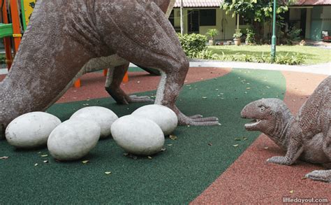 Dinosaur Statue Playground At Kim Keat Prehistoric Pair In The