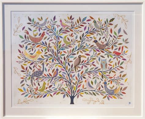 Menagerie Tree Large Framed Print Eliza Piro