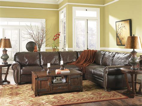 Distressed Leather Sectional Homesfeed
