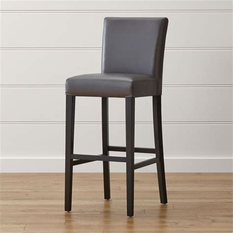 Appliances, bathroom decorating ideas, kitchen remodeling, patio furniture, power tools, bbq grills, carpeting, lumber, concrete, lighting, ceiling fans and more at the home depot. Lowe Smoke Leather Bar Stool | Crate and Barrel