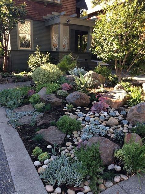 Low Maintenance Front Yard Landscaping Ideas With Rocks And Mulch