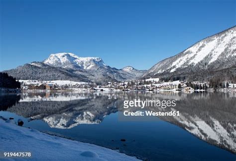 Austria Styria Salzkammergut Altaussee Lake Altausseer See In Winter
