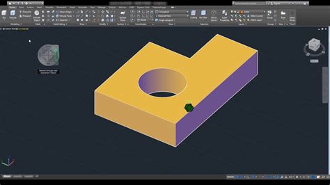 How To Draw A 3d Shape In Autocad And Make Hole On It Using Extrude And