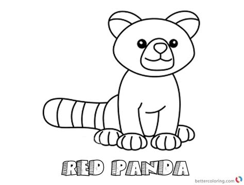 Red Panda Coloring Pages Simple Lline Free Printable Coloring Pages