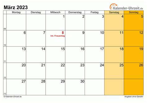 Kalender Marts 2023 Til Print 503sl Michel Zbinden Da