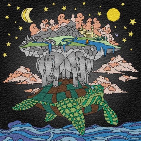 He World Turtle Is A Mytheme Of A Giant Turtle Or Tortoise Supporting