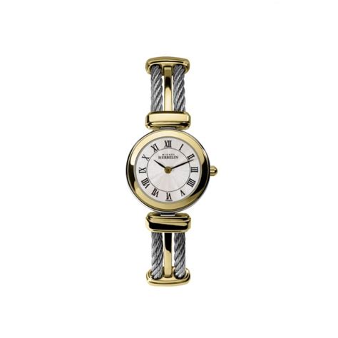 herbelin watches women s michel herbelin two tone cable style watch 17420 bt08 womens from