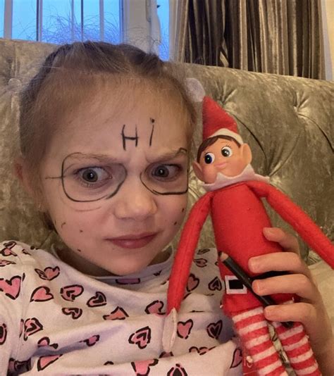 Girls Hilarious Reaction To Her Elf On The Shelf Drawing On Her Face