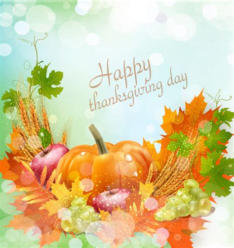 Happy Thanksgiving Day Harvest Background Vector Vectors Images Graphic