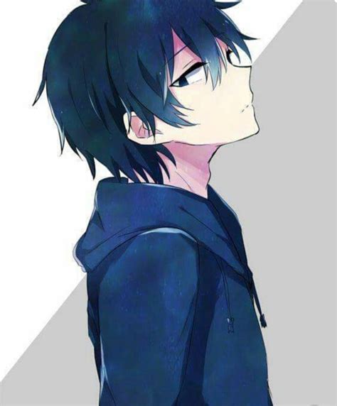 Blue Haired Anime Boy Pfp