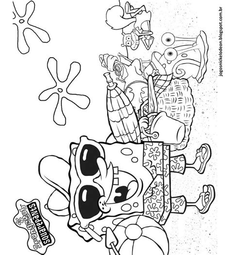 Jogos Da Nickelodeon Desenhos Para Colorir Do Bob Esponja