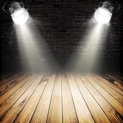 Photography Backdrops White Searchlight Black Large Stage Wood Floor