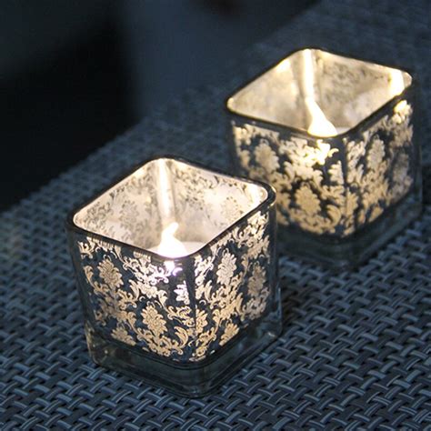 1 Pcs Square Candles Holders Handmade Mosaic Candle Holder Romantic