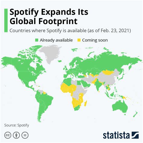 Chart Spotify Expands Its Global Footprint Statista