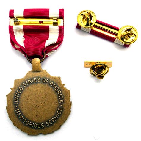 Meritorious Service Medal Usa Complete In Case Full Size Medal