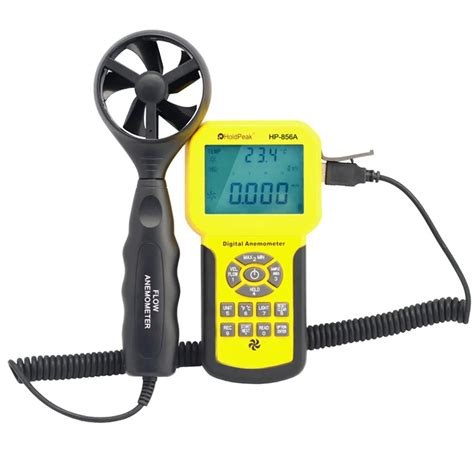Holdpeak Hp 856a Digital Wind Speed Air Volume Meter Anemometer Usb