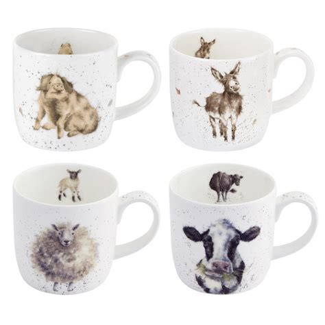 Royal Worcester Wrendale Designs T Boxed Mugs Moo Cow Wholly