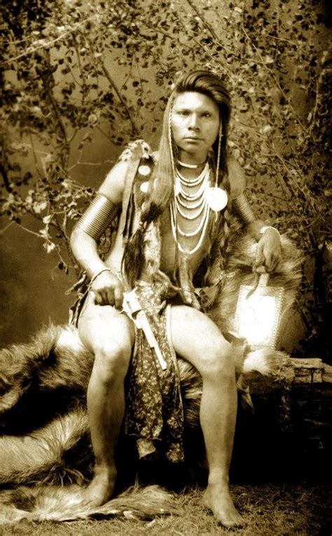 Shoshone Warrior Gor Osimp Photographed Between Pinned By Indus In Honor Of The
