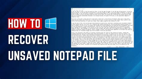 How To Recover An Unsaved Notepad File In Windows 2023 Easy Youtube