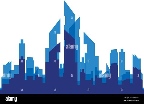 Modern City Skyline City Silhouette Vector Illustration In Flat