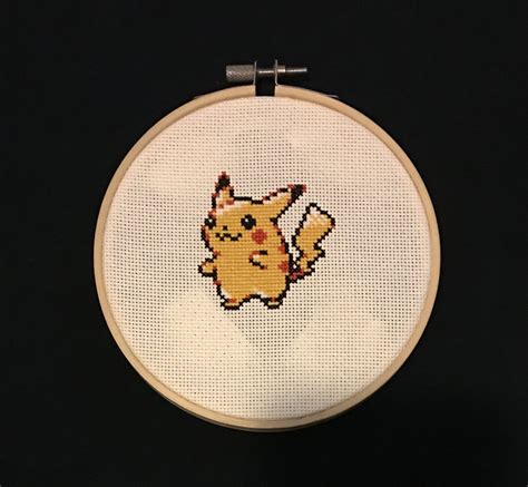 Pikachu Cross Stitch Pattern Generation 2 Sprite Etsy
