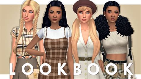 Back To School Lookbook Sims 4 Create A Sim W Cc List Youtube