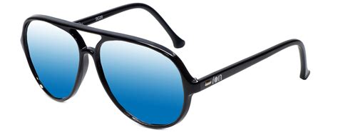 Ion Sc20 By Bolle Aviator Sunglasses In Black With Polarized Blue Mirror Lens Polarized World