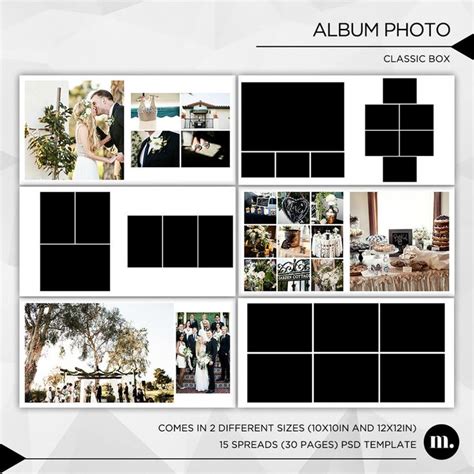 15 Spreads 30 Pages 10x10 And 12x12 Photo Album Template For Etsy