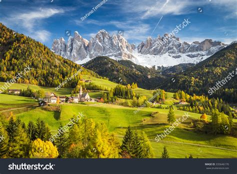 Val Di Funes Trentino Alto Adige Italy The Great Autumnal Colors