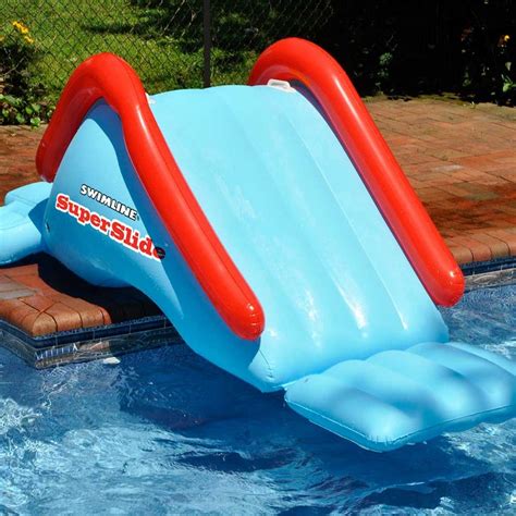 Swimline Super Slide Inflatable Water Slide For Pool Inflatable Water