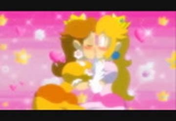 Princess Peach And Princess Daisy Lesbian Kissing Yuri Animation