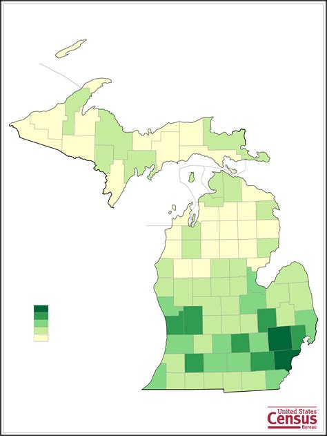Michigan County Population Map Free Download