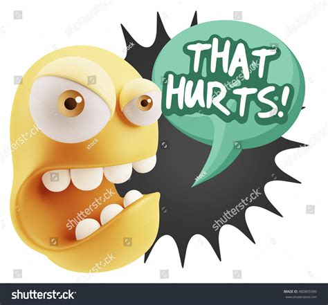 3d Rendering Angry Character Emoji Saying Stock Illustration 480805990