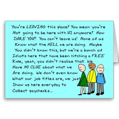 What to write in a retirement card; Hilarious Group Co-Worker Leaving Card | Zazzle.com (With images) | Co worker leaving