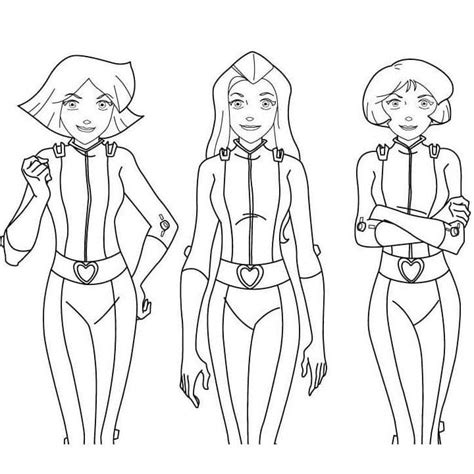 Drawing Totally Spies 29030 Cartoons Printable Coloring Pages Porn