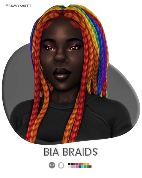Desires Cc Finds Savvysweet Bia Braids This Hair Comes With A