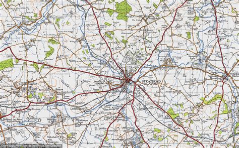 Historic Ordnance Survey Map Of Stratford Upon Avon 1947