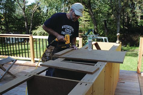 Outdoor kitchen cabinet materials outdoor kitchen cabinets must be able to withstand heat, cold, rain, and snow. Building Outdoor Cabinets | Professional Deck Builder