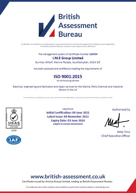 Iso Certifications Passed Marine Engineering And Fabrication By The Ime