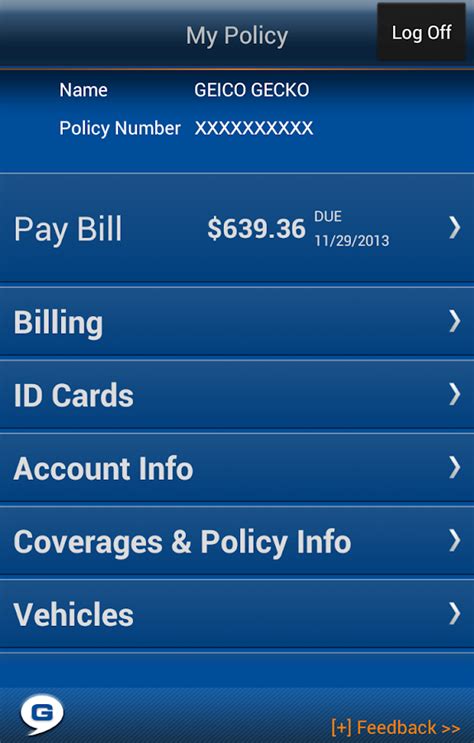 With just a few clicks you can look up the geico insurance agency partner your insurance policy is with to find policy service options and contact information. GEICO App - Android Apps on Google Play