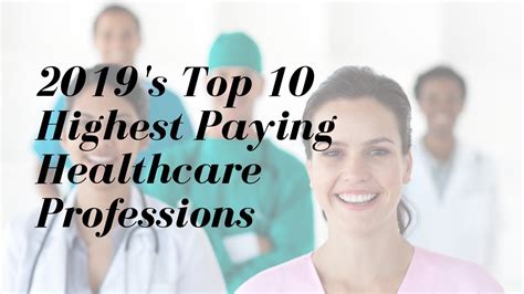 2019s Top 10 Highest Paying Healthcare Professions Youtube