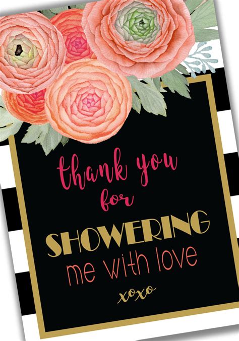 Thank You For Showering Me With Love Note Card Instant
