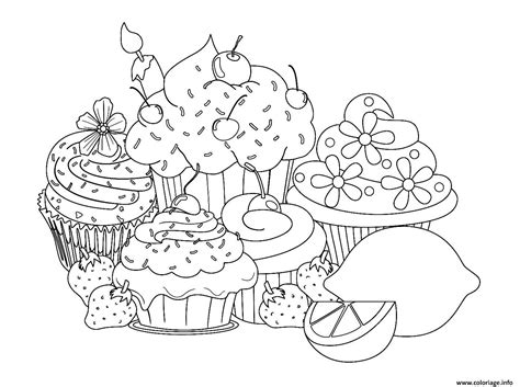 Coloriage Beautiful Sweet Cupcake Coloring Pages JeColorie