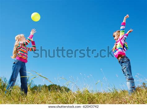 Teenage Girl Catching Ball Stock Photo 62043742 Shutterstock
