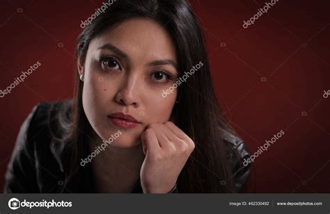 Sexy Asian Woman In Front Of Red Velvet Stock Photo By ©4kclips 462330492