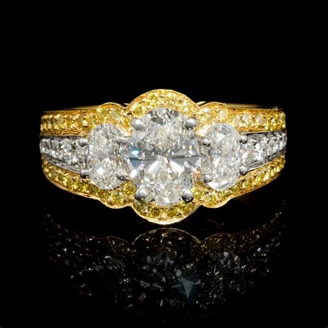 259ct Charles Krypell Gia Certified Diamond Platinum And 18k Yellow Gold
