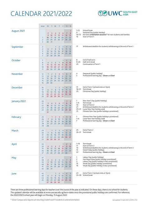 Academic Calendar Suu - Chlo Melesa