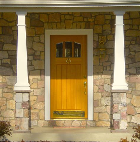 Front Door Stone And Wood Front Door Entrance Grand Entrance